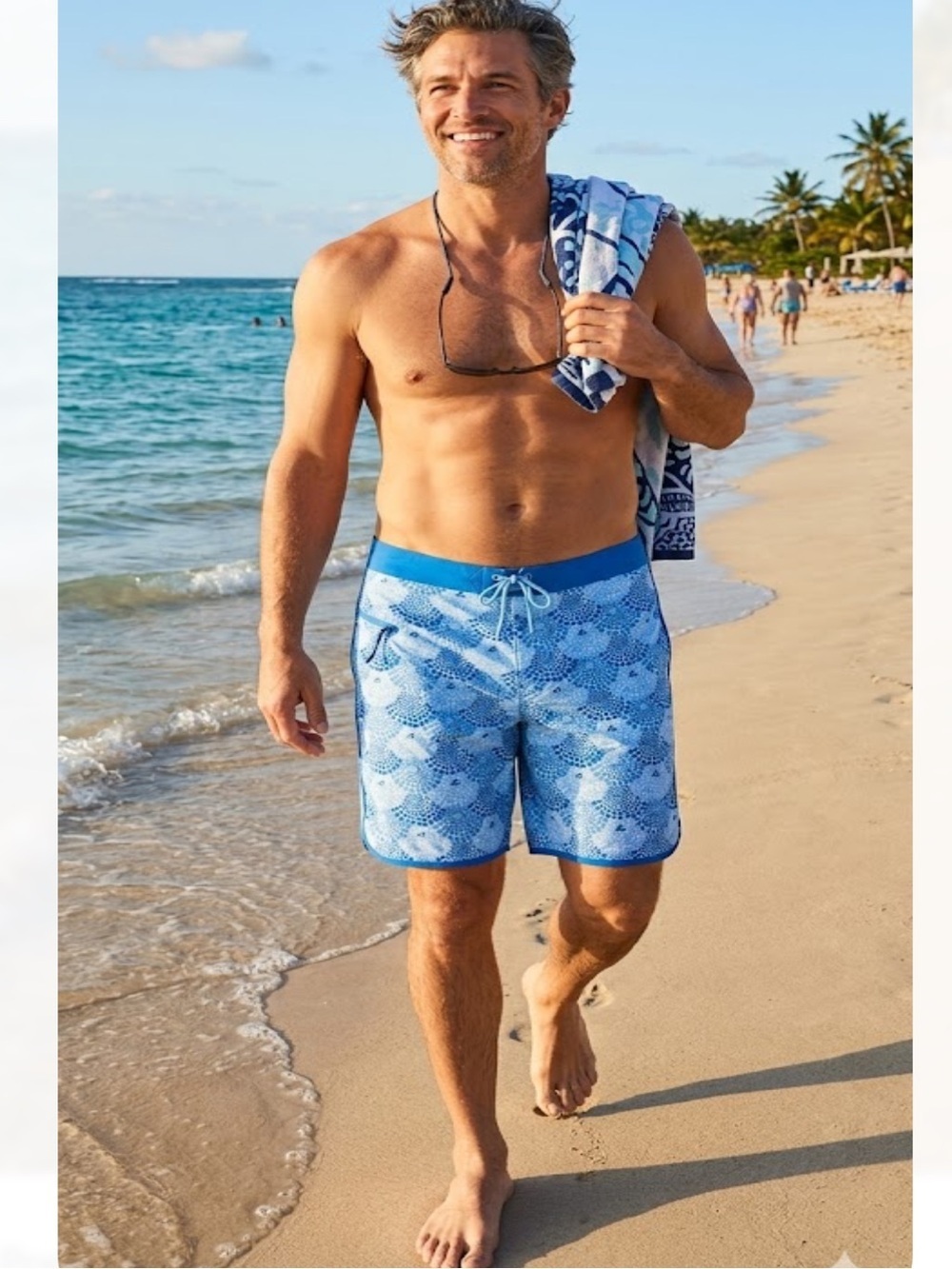 Vineyard Vines Blue Mosaic Print Board Shorts